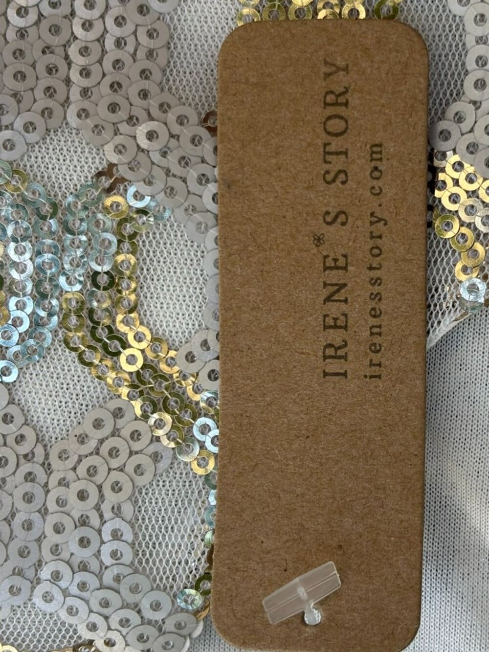 NWT Ellison Gold, Champagne and Cream Sequin Sleeveless Shift Dress S - Picture 7 of 13